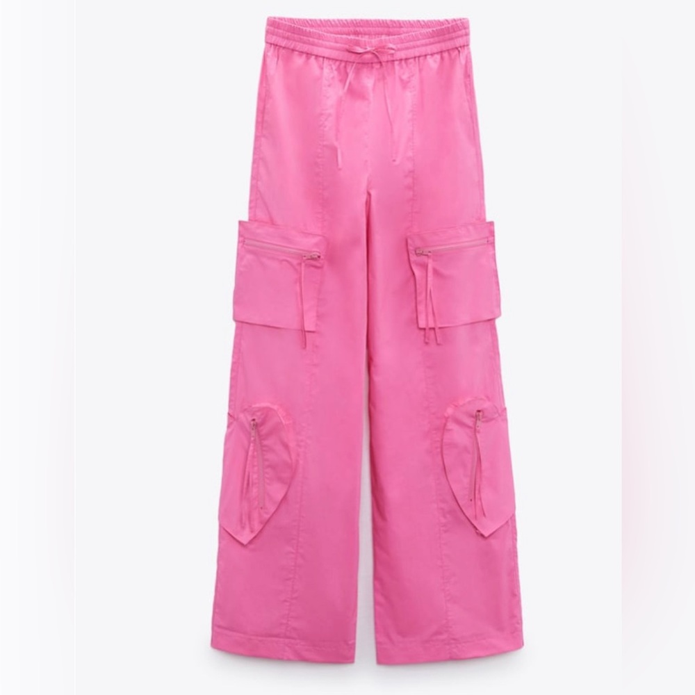 Zara Heart Cargo Pants NWT